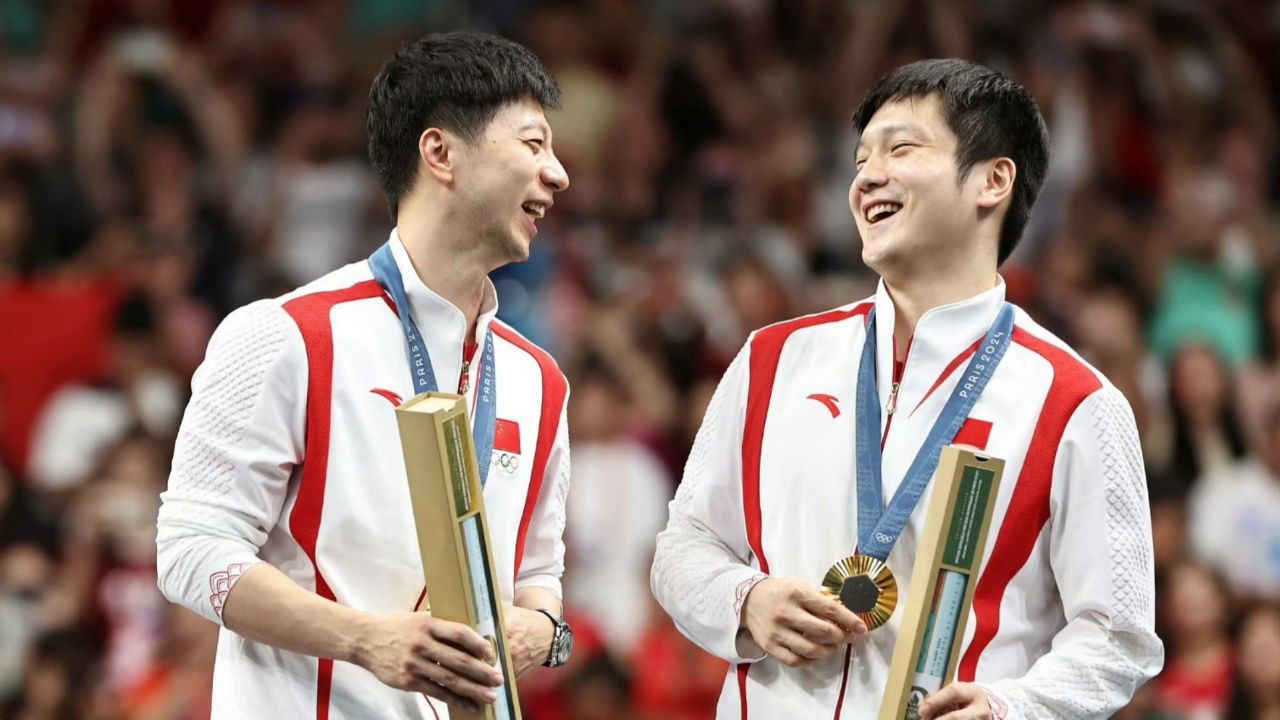 中国队完胜日本队，马龙带队取胜